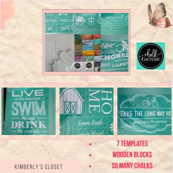 7- Templates Chalk Couture Stencils Limited Edition Monthly Subscriptions RARE - Picture 4 of 14